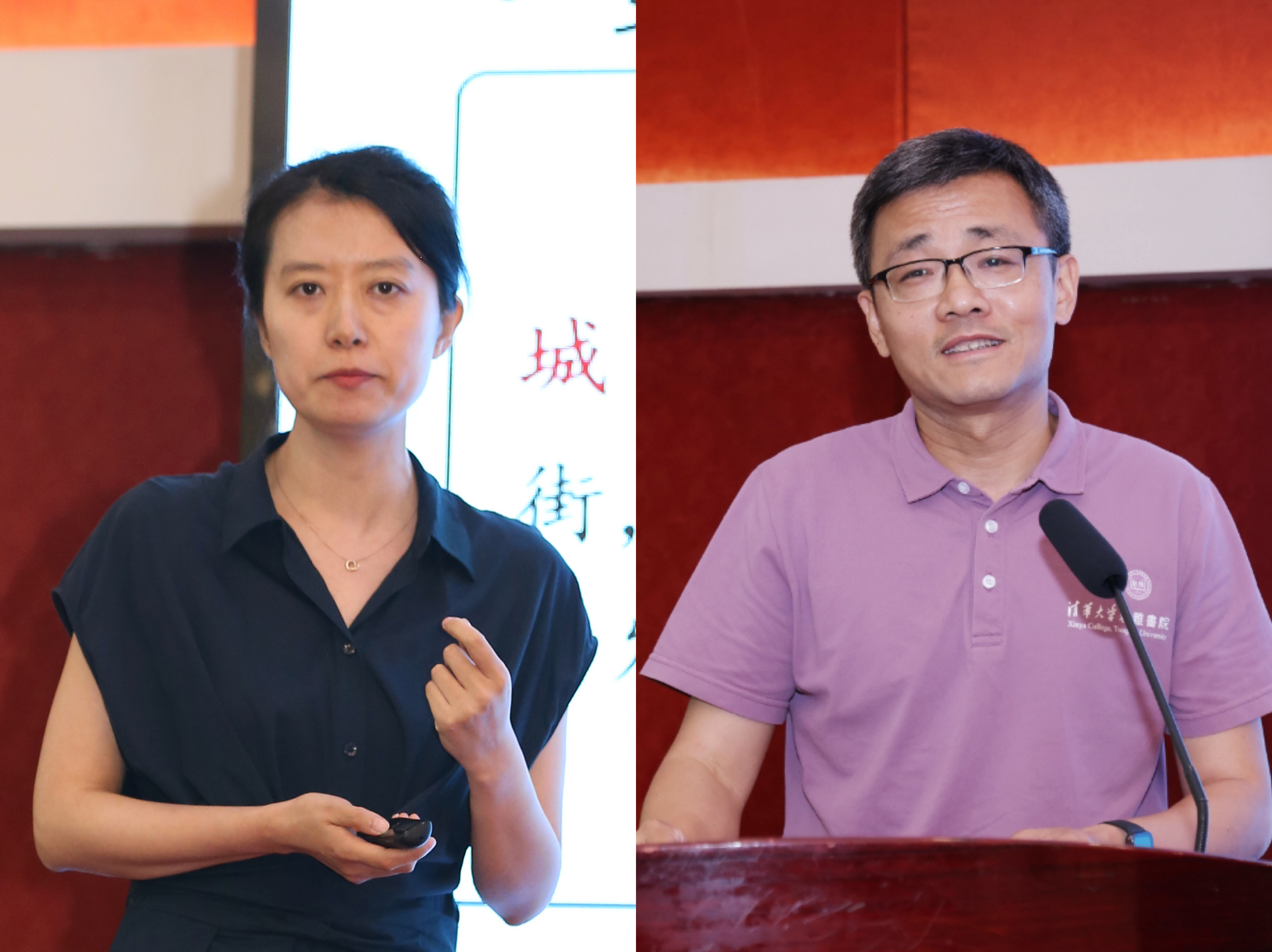 20240511-金沙集团3354cc第十三届青年教师教学沙龙暨教改项目中期交流研讨会-董瑞林-郭璐(左)带来教学示范课,梅赐琪(右)进行总结点评.jpg