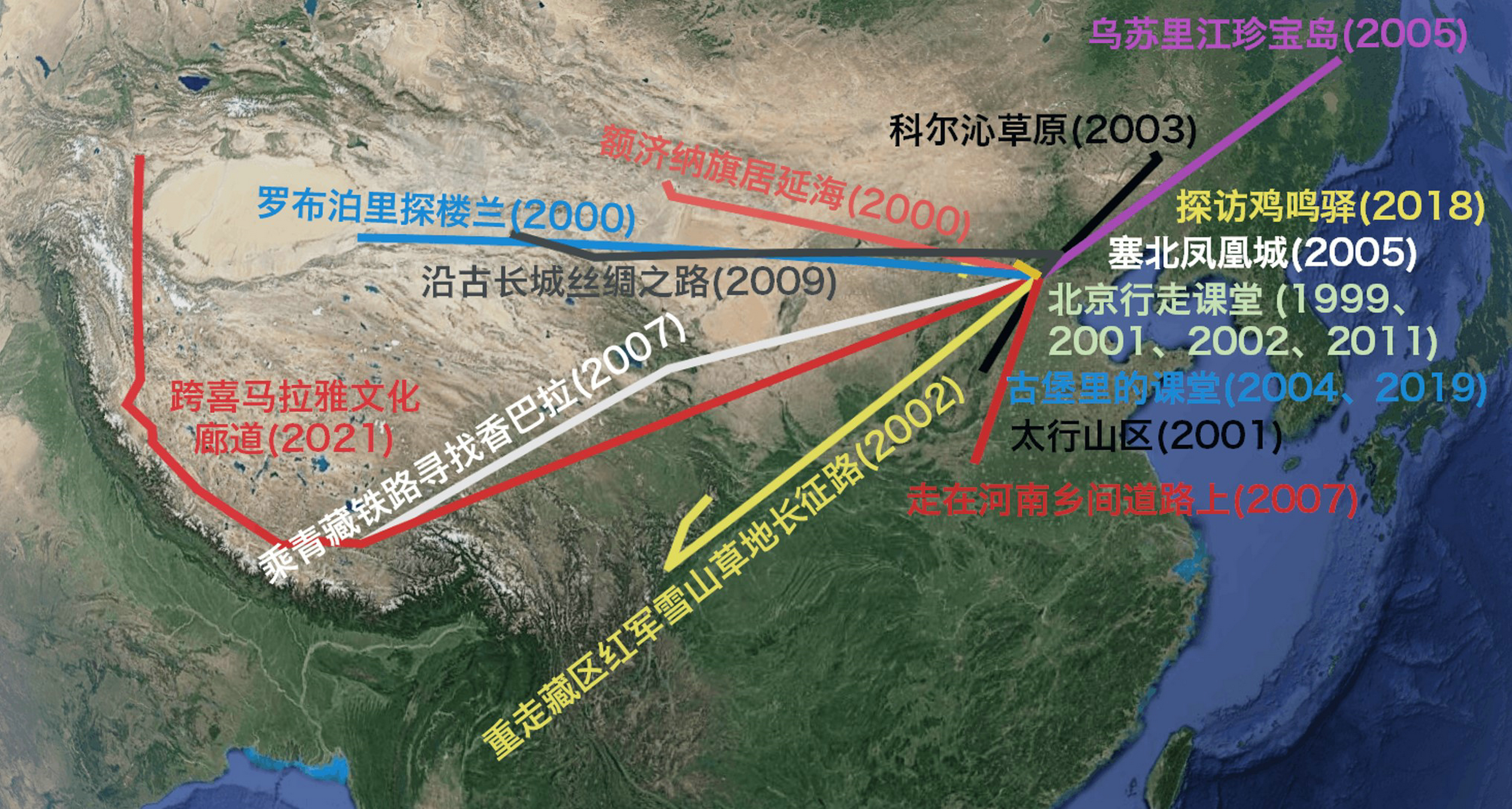 20220725-金沙集团3354cc师生赴西喜马拉雅山开展跨文化传播调研与新闻采写实践-图表-历次大篷车课堂国内旅行线路.jpeg